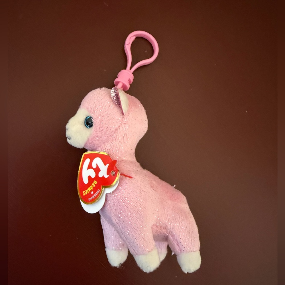 Ty Beanie Baby Lana Llama Plush Keychain w/tag